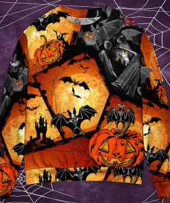 Halloween Bat Pumpkin Scary Ugly Christmas Sweater