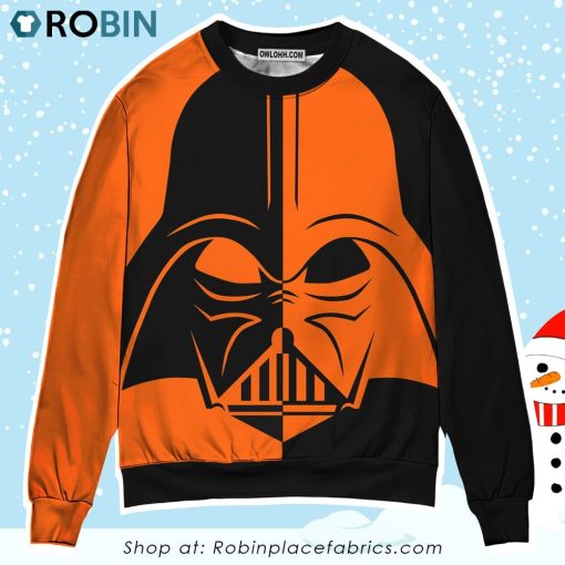 Halloween Costumes Star Wars Darth Vader Two-Faced 3D Christmas Sweater