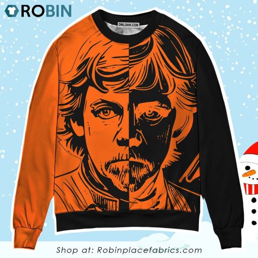 Halloween Costumes Star Wars Luke Skywalker Two-Faced AOP Christmas Sweater