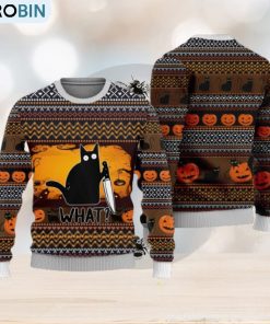 halloween-killer-black-cat-funny-cat-what-ugly-christmas-sweater-christmas-gift-1