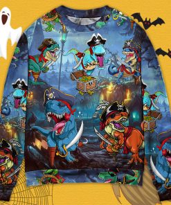 Halloween Pirate Dinosaur Scary Ugly Christmas Sweater