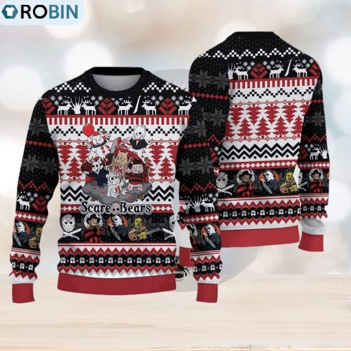 Halloween Scary Bears Ugly Christmas Sweater