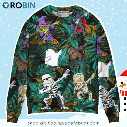 Halloween Starwars Dabbing Skeleton Zombie Sweater