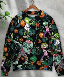 Halloween Zombie Tropical Pumpkin Scary Christmas Ugly Sweater, Sweatshirt