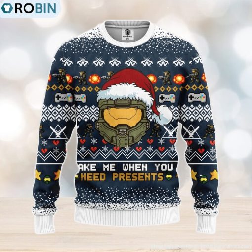 Halo 3D Ugly Christmas Sweater Amazing Gift Men And Women Christmas Gift