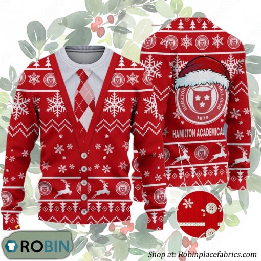 Hamilton Academical FC Scottish Professional Football League Ugly Christmas Sweater