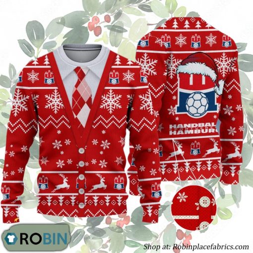 Handball Sport Verein Hamburg House Bill Ugly Christmas Sweater