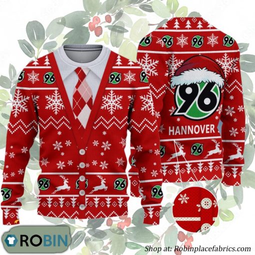 Hannover 96 Bundesliga Team Ugly Christmas Sweater