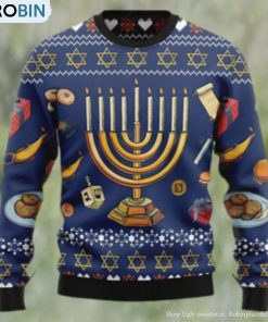 Hanukkah Sweater, Jewish Hanukkah Ugly Xmas Sweater 3D Unique Gifts For Christmas