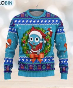 Happy Anime Custom Fairy Tail Xmas Women Mens Ugly Christmas 3D Knitted Sweater Happy Anime Custom Fairy Tail Xmas Women Mens Ugly Christmas 3D Knitted Sweater