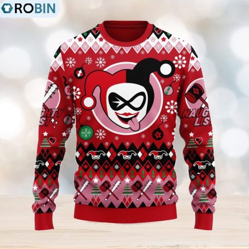 Harley Quinn Christmas Ugly Christmas Sweater Anime Xmas Men And Women Christmas Gift