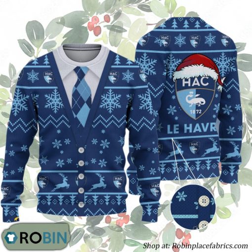 Havre Athletic Club Ligue 1 & Ligue 2 Ugly Christmas Sweater