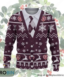Heart of Midlothian FC Scottish Professional Football League Ugly Christmas Sweater Heart of Midlothian FC Scottish Professional Football League Ugly Christmas Sweater