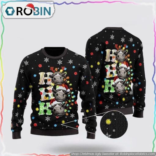 Heifer Cow Ho Ho Ho Ugly Christmas Sweater Gifts For Pet Lover
