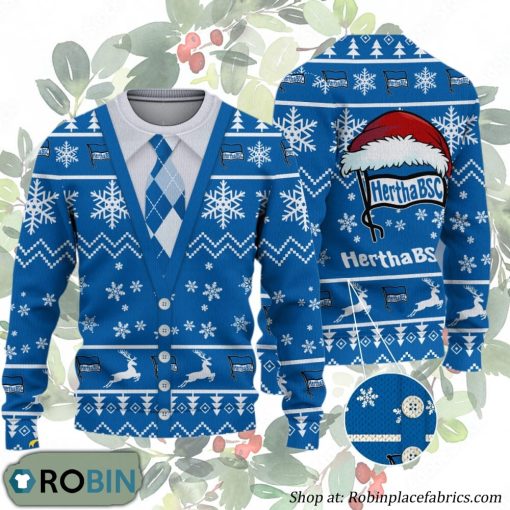 Hertha BSC Bundesliga Team Ugly Christmas Sweater