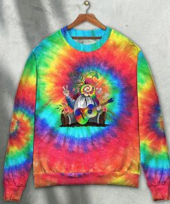 Hippie Believe In The Power Of Music Hippie Gnome Sweater Christmas Ugly Sweater, Sweatshirt