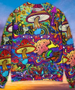 Hippie Mushroom Colorful Lover Ugly Christmas Sweater