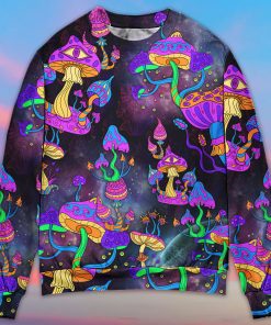 Hippie Mushroom Hippie Life Lover 3D Printed Christmas Ugly Sweater