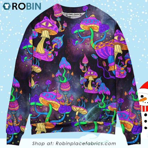 Hippie Mushroom Hippie Life Lover Ugly Christmas Sweater