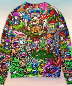 Hippie Mushroom Music Band Of Life Christmas Ugly Sweater, Sweatshirt