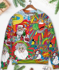 Hippie Santa Merry Xmas 3D Printed Christmas Ugly Sweater
