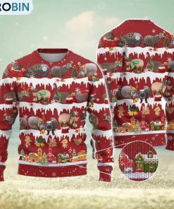 Hippo Ugly Christmas Sweater Men And Women Christmas Gift Sweater