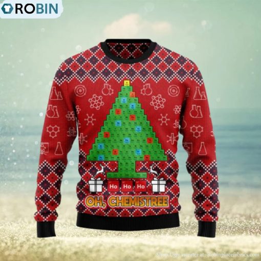 Ho Ho Ho Oh Chemistree Ugly Christmas Sweater