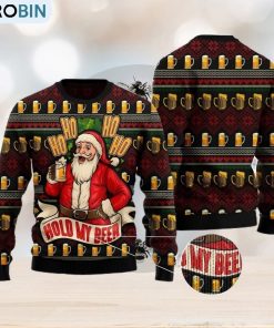Ho Ho Hold My Beer Christmas Gift Ugly Christmas Sweater Xmas Holiday