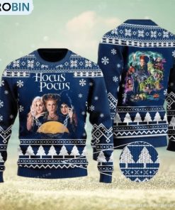 Hocus Pocus Sisters Witch Ugly Sweater Party