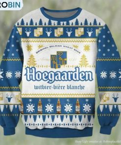 Hoegaarden Beer Ugly Christmas Sweater, Gifts For Beer Lovers