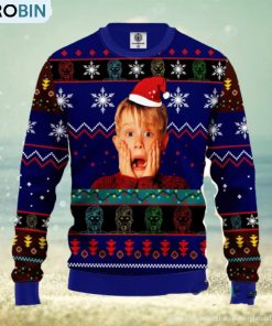 Home Alone Ugly Christmas Sweater Blue 1 Amazing Gift Men And Women Cute Christmas Gift