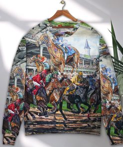 Horse Racing Be Strong Be Brave Christmas Ugly Sweater, Sweatshirt