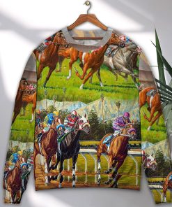 Horse Racing Don’t Look Back 3D Printed Christmas Ugly Sweater Horse Racing Don’t Look Back 3D Printed Christmas Ugly Sweater