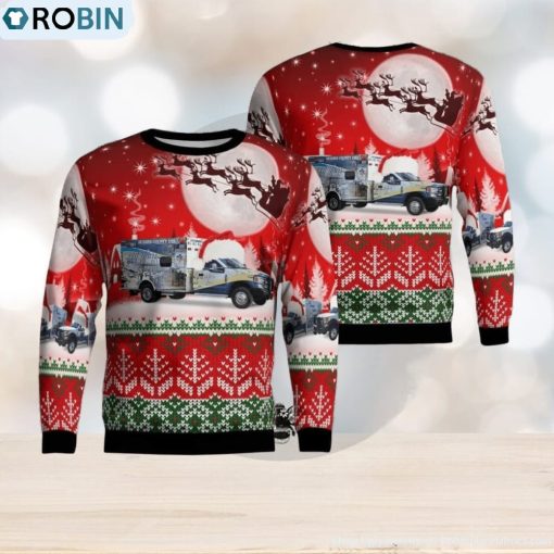 Hughes County Emergency Medical Service Aop V2 Christmas Ugly Sweater 3D