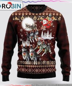 Husky Christmas Dog Ugly Sweaters 3D Gifts For Dog Lover