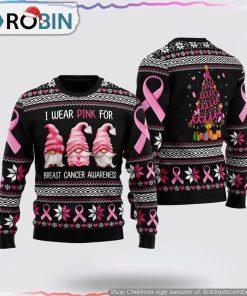 I Was Pink For Breast Cancer Awareness Ugly Christmas Sweater For Christmas Gifts For Survivors