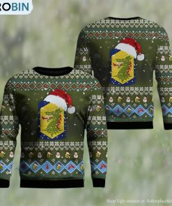 Illinois Army National Guard 404th Maneuver Enhancement Brigade Ugly Christmas Sweater