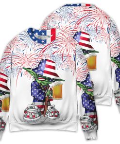 Independence Day SW Yoda With Beer Sweater