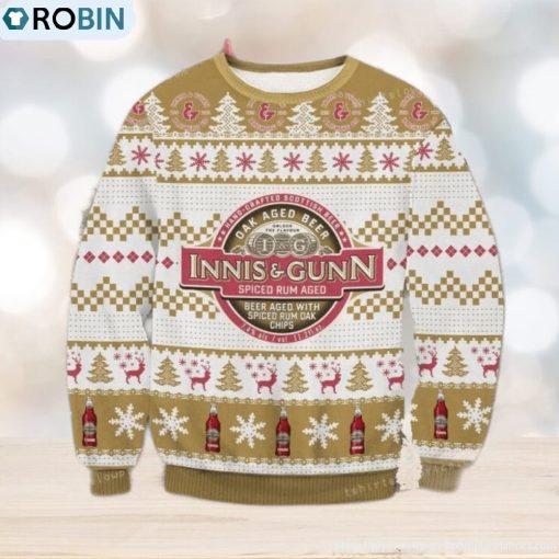 Innis Gunn Rum Cask Oak Aged Beer Chritsmas Ugly Sweater For Woman