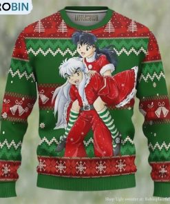 Inuyasha x Kagome Inuyasha Anime Ugly Christmas Sweater