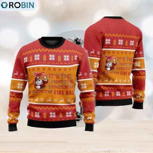 It’s Time For Fireball Whiskey 3D Ugly Christmas Sweater Men And Women Christmas Gift