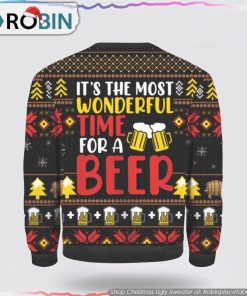 It’s The Most Wonderful Time For A Beer With Santa Claus Ugly Sweater It’s The Most Wonderful Time For A Beer With Santa Claus Ugly Sweater
