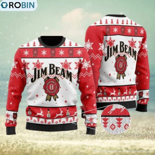 J I M B E A M Beer Lover Gift 3d All Over Printed Ugly Christmas Sweater