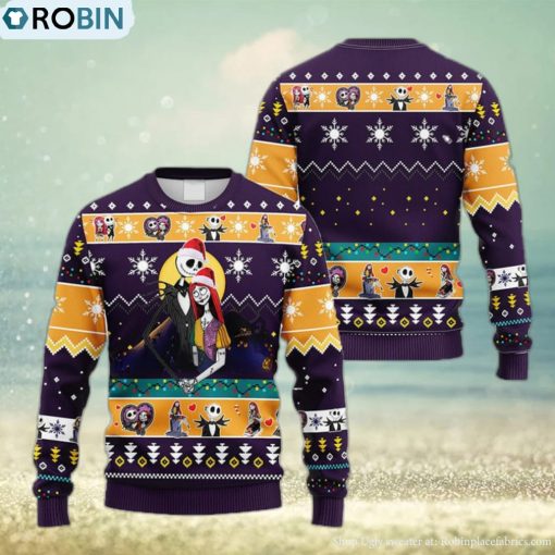 Jack And Sally In Love Nightmare Before Christmas Ugly Sweater