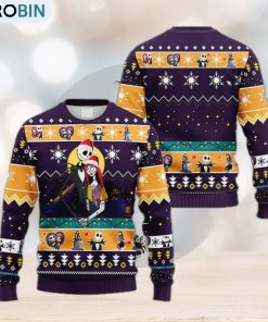 Jack And Sally In Love Nightmare Before Christmas Ugly Sweater Jack And Sally In Love Nightmare Before Christmas Ugly Sweater