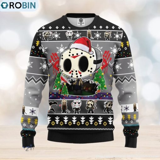 Jason Voorhees Chibi Amazing Gift Ugly Christmas 3D Sweater