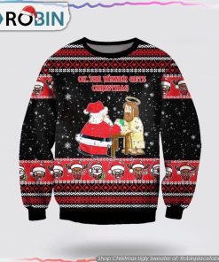 Jesus And Santa Claus Ugly Christmas Sweater Unisex Knit Sweater