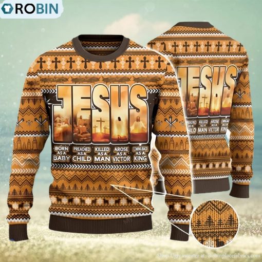 Jesus Born Christmas Gift Ugly Christmas Sweater