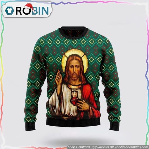 Jesus Christmas Ugly Sweater Unisex Womens & Mens Gifts For Christians