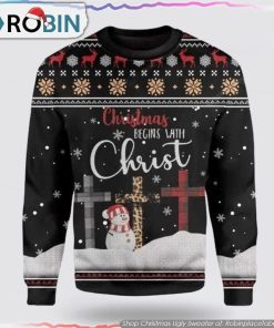 Jesus Cross Unisex 3D Ugly Christmas Sweater Gift For God Lover